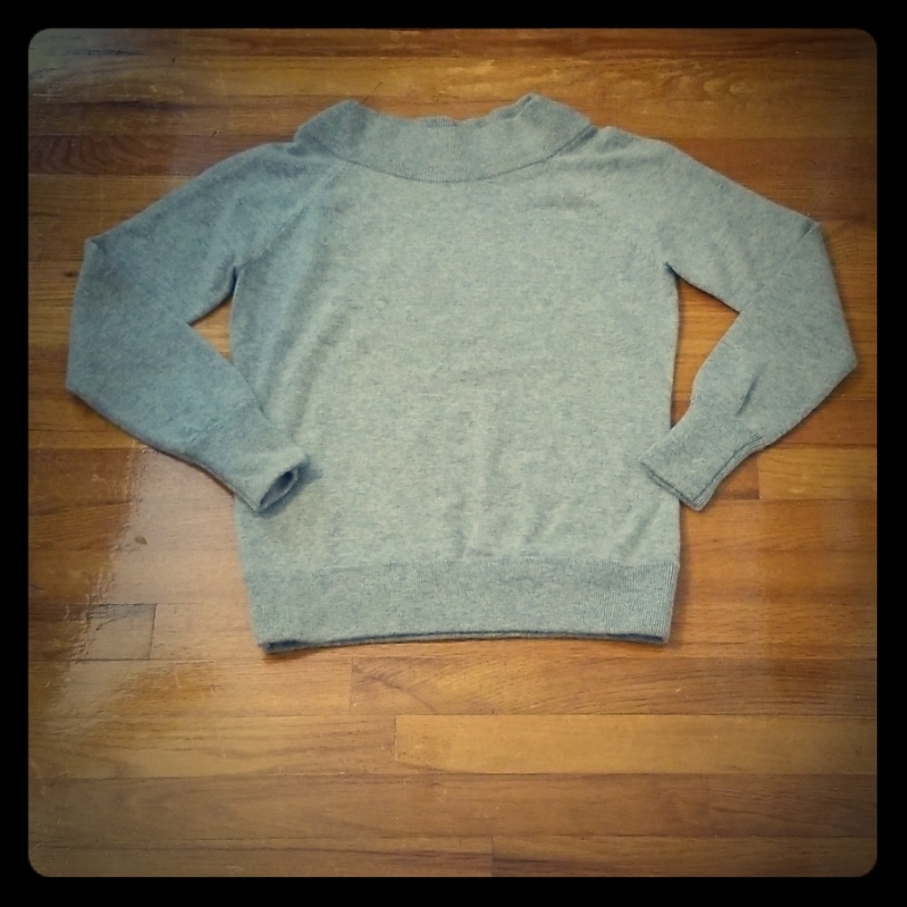 Ann Taylor Wool Blend Gray Sweater